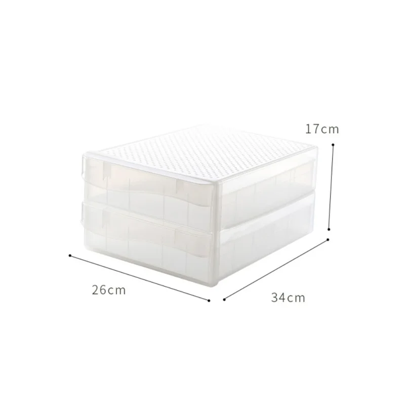 

60 Grid Double Layer Egg Storage Boxes/Drawer idded Kitchen Refrigerator Storage Box Crisper