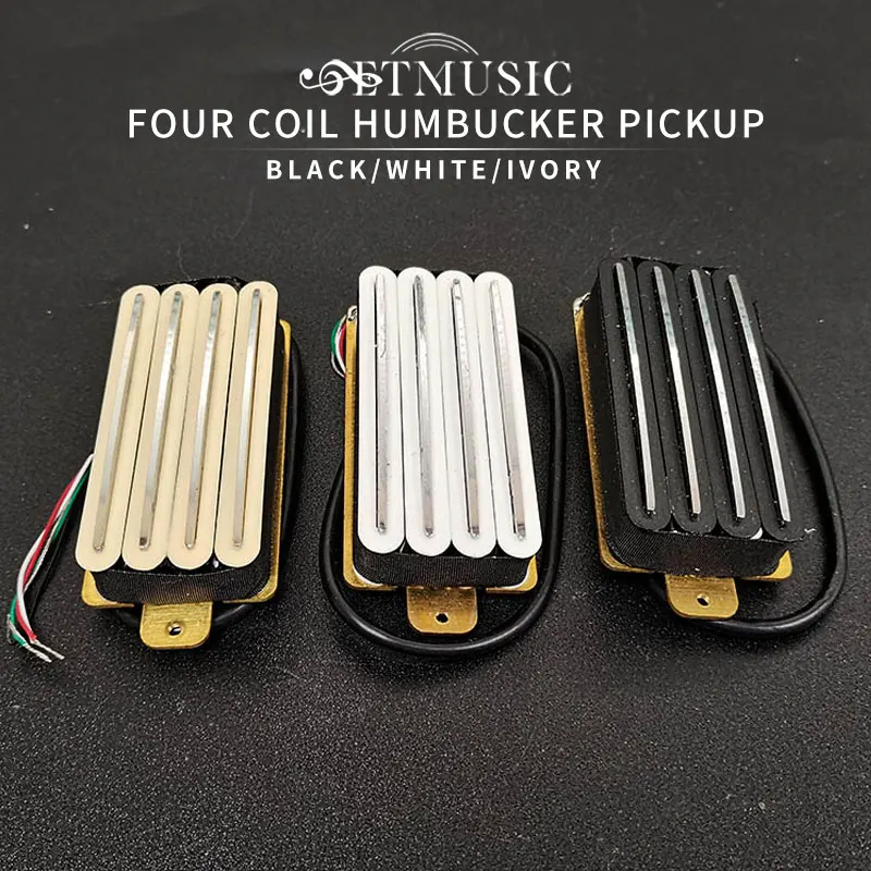 heißer schiene 2 dual klinge elektrische gitarre hohe ausgang track typ vier coil humbucker pickup schwarzweißelfenbein free global shippi