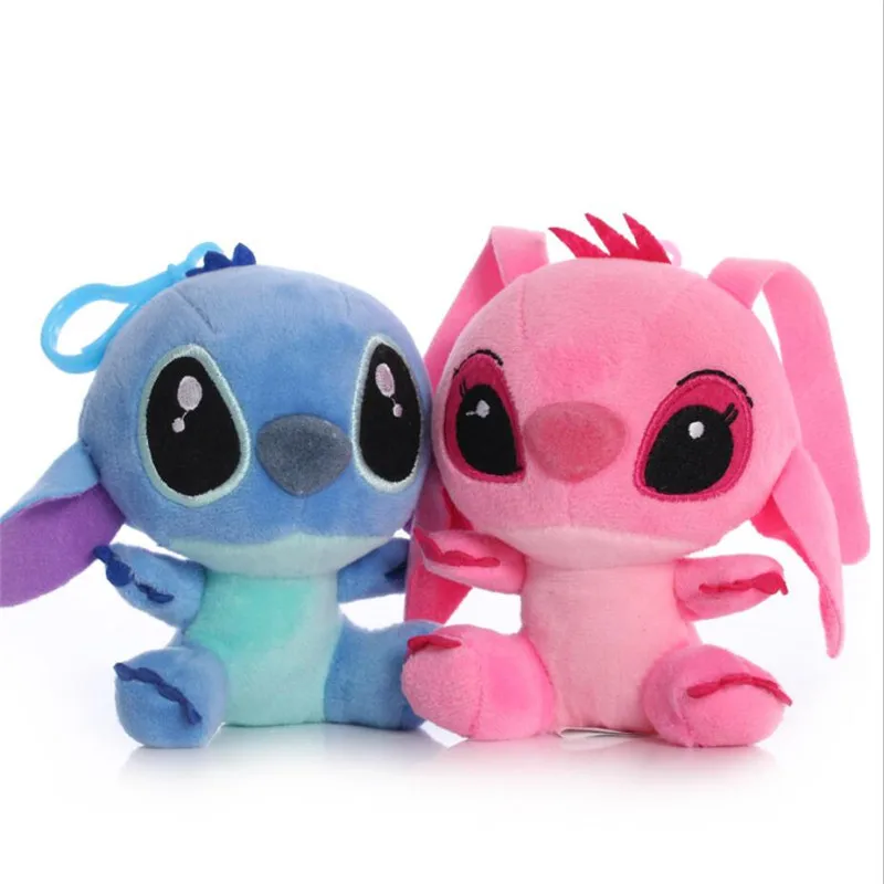 

Disney Plush Toys Cute Mickey Mouse Minnie Stitch Couple Standing Lilo & Stitch Cartoon Stuffed Dolls Plush Disney Toy Gifts
