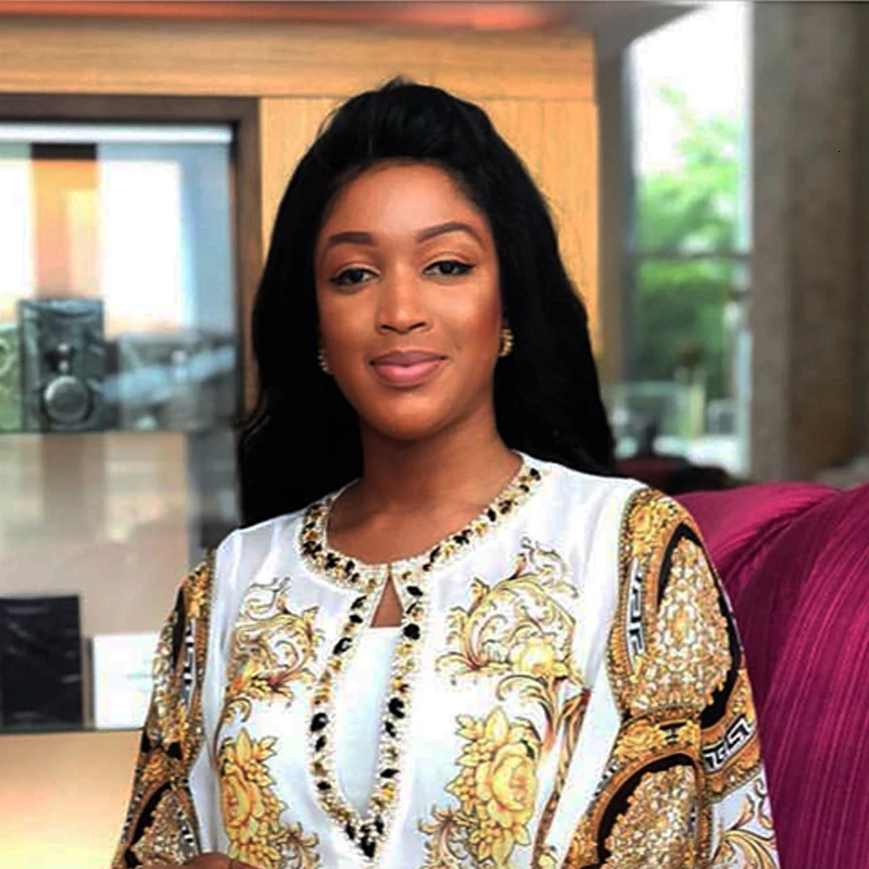 Принт комплект из обуви в африканском стиле платья для Для женщин женское платье