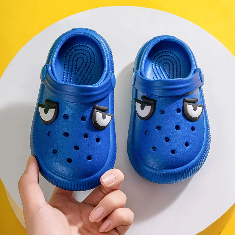 

Mo Dou New Spring\Summer Kids Children Slippers Cute Lovely Cartoon Big Eyes Wading Slides Shoes Quality EVA Smelless Sandals