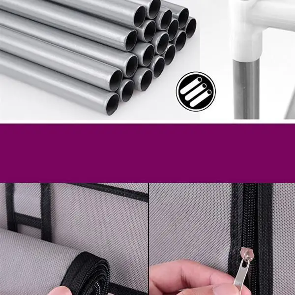 

6 Tier Shoe Rack Shoe Shelf Non Woven Storage Closet Organizer Cabinet