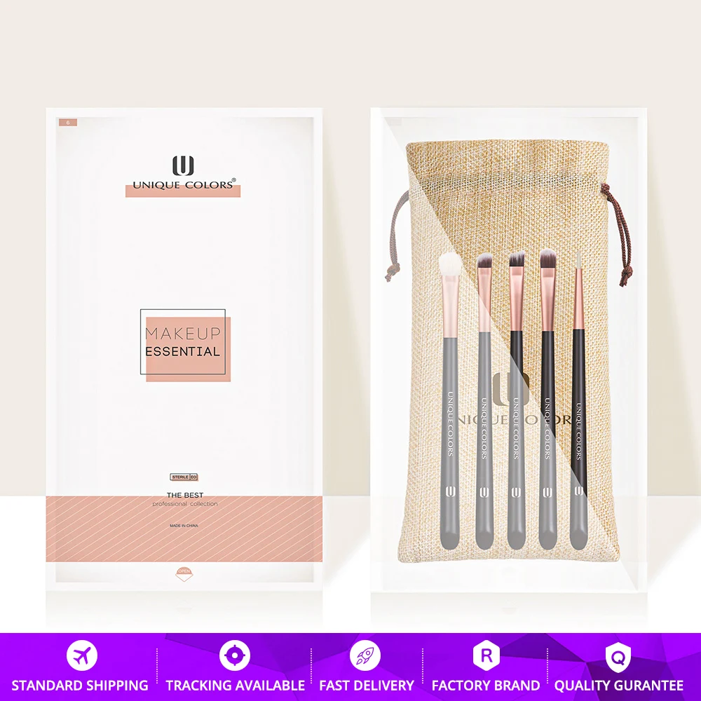 Базовый набор кистей для макияжа 5 шт. глаз Тени Карандаш карандаш бровей