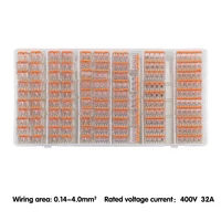 65pcs95pcs fast wire connector mini compact wiring connector conductor terminal block boxed universal compact terminal orange