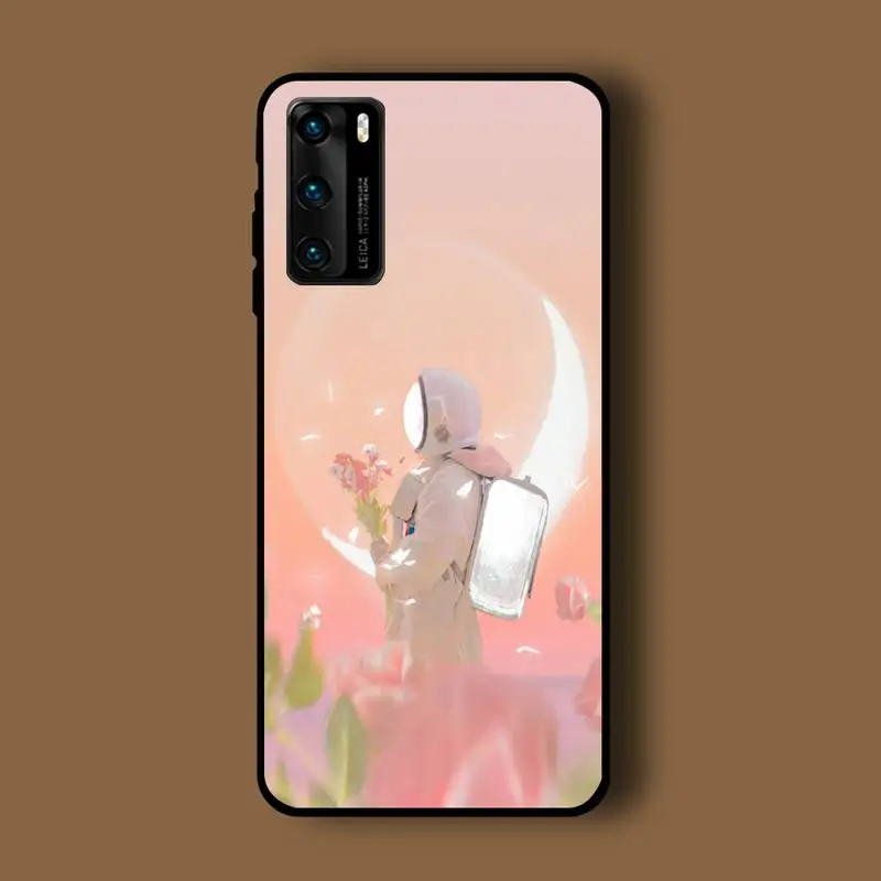 

Astronaut landing Phone Case For Huawei P9 P10 P20 P30 SMART P40 Cover Fundas Coque