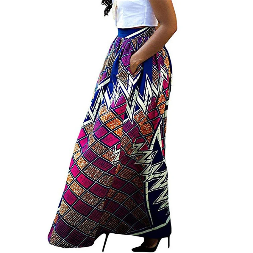 2021 африканские платья для женщин трапециевидная юбка с принтом традиционная
