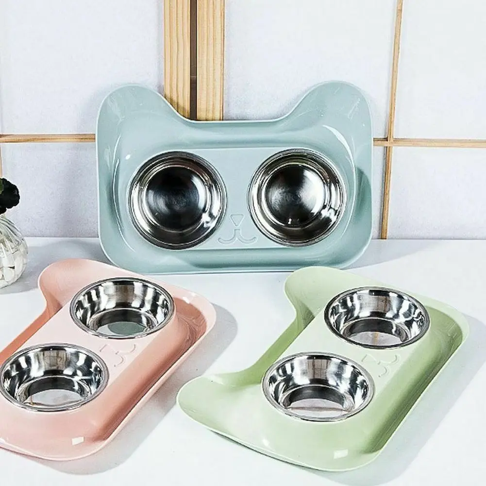 Миска для кормления собак и кошек питьевая чаша из двойной нержавеющей стали