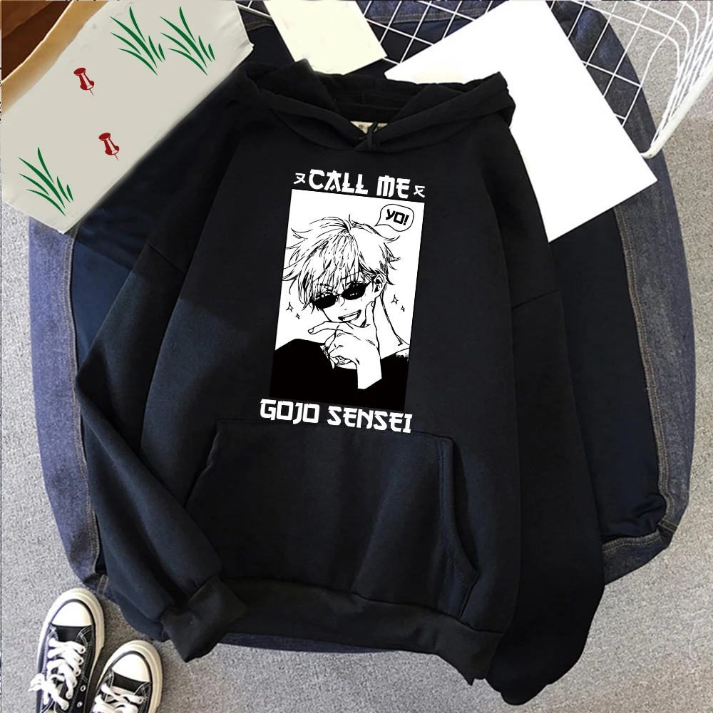 

Cute Anime Printed Hoodie Women 2021 Jujutsu Kaisen Satoru Gojo Harajuku Casual Hoodies Fashion Men Clothes