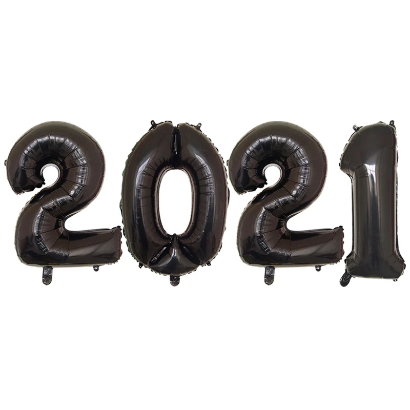 1 Набор 2021 фольгированный шар с новым годом звезда круглый цифрами на Рождество