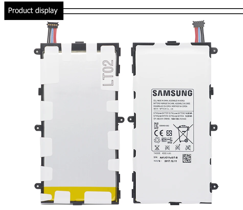 Оригинальная батарея samsung T4000E 4000 мА-ч для samsung Galaxy Tab 3 7,0 T211 T210 T215 T210R T217A SM-T210R T2105 P3210 P3200