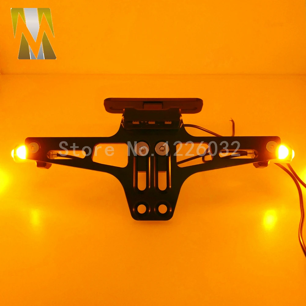 Мотоцикл хвост регулируемый угол номерной знак держатель рамка Кронштейн со