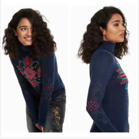 7 Impresso blusas bordadas de Graus, Espanha xs-xl - Цвет: 7