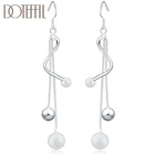 Женские серьги-капельки DOTEFFIL, из серебра 925 пробы, с матовыми бусинами