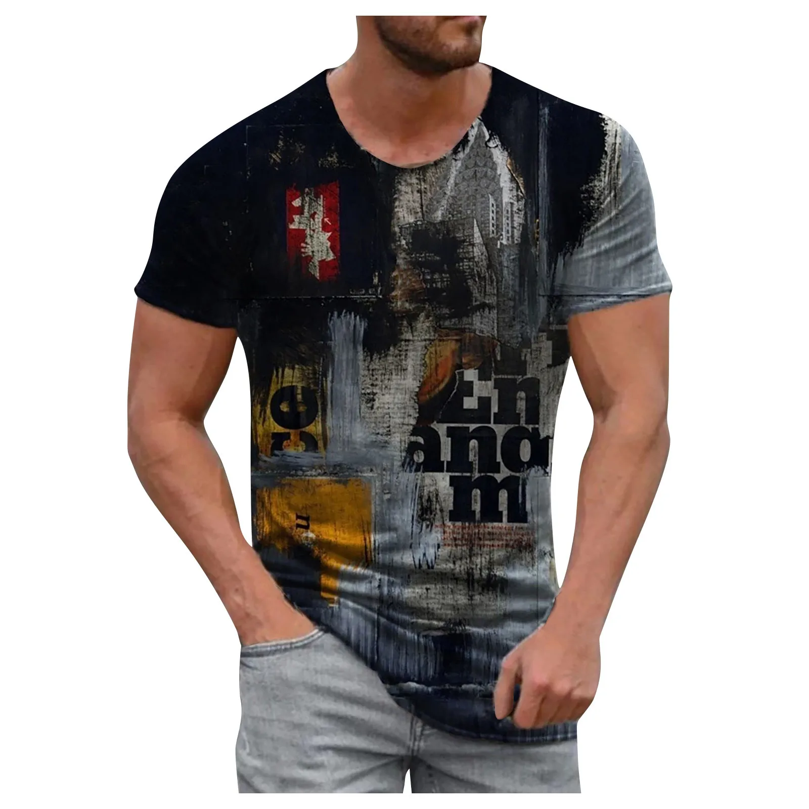 

Harajuku Men T-shirts Summer Casual 3d Printed Short Sleeve Round Neck Top T-shirt Oversized T Shirt For Men Graphic T Shirts