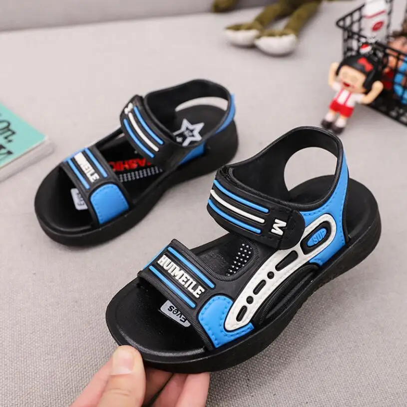 Новинка летние детские сандалии для мальчиков пляжная обувь на плоской подошве