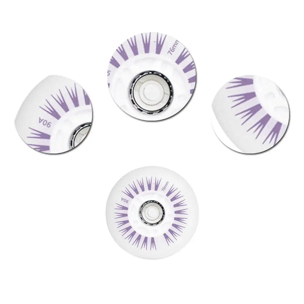 

2pcs Outdoor LED Light Inline Sliding Flash PU Roller Wheels 80mm Inline Skating Flashing Wheel Rollerblade Durable