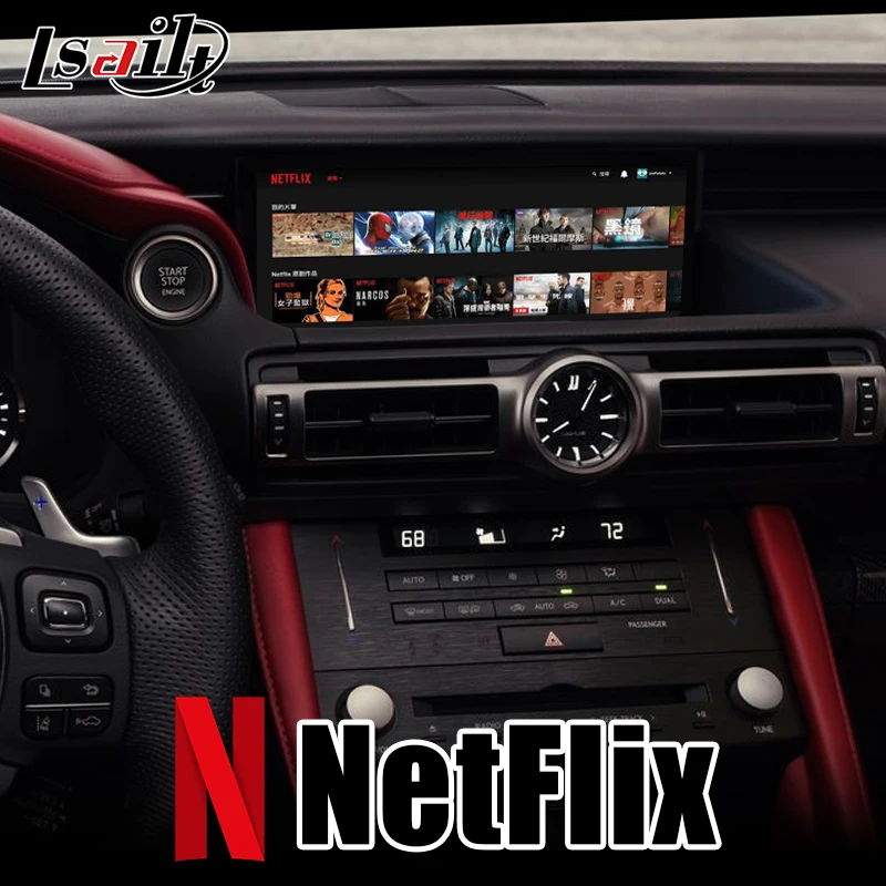 Lsailt 4GB CarPlay/ Android мультимедийный видеоинтерфейс для 2018 now Lexus RCF RC300 RC200t с YouTube Netflix