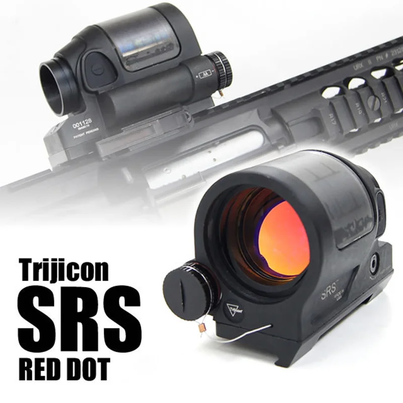 Tactical SRS 1x38 Solar Power Red Dot Sight Hunting Rifle Reflex Scope With QD Mount