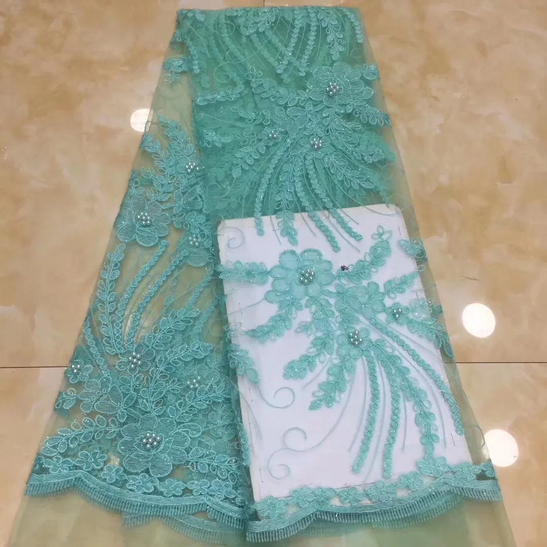 Latest Silver Grey African Laces Fabrics Embroidered French Lace Fabric Cheap Net tulle | Дом и сад