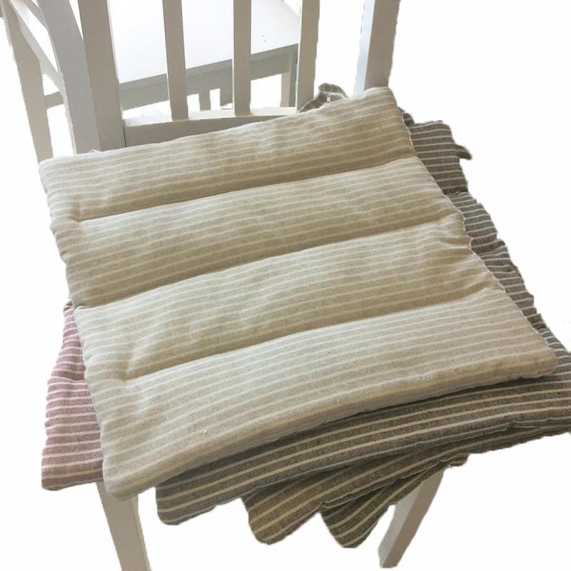 

Cotton and linen simple student cushion classroom tatami dining chair cushion office sedentary chair cushion thin section