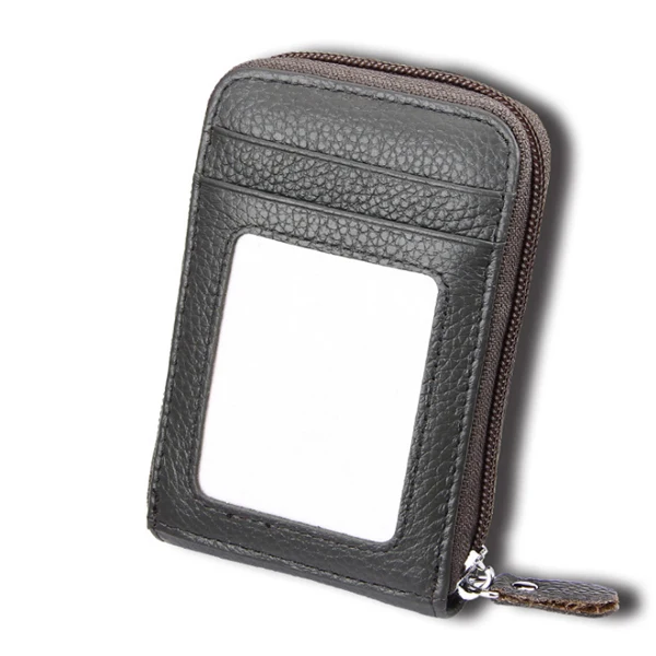KB09 grey Кошелек из натуральной кожи RFID горизонтальный и Вертикальный чехол для карточек ID держатель карты Чехол для кредитной карты мульти-карты кошелек Лидер продаж - Цвет: KB09 grey