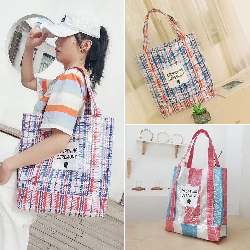 

Girls' bag 2021 new Korean plastic snakeskin woven bag Ins single shoulder large capacity waterproof east gate tide