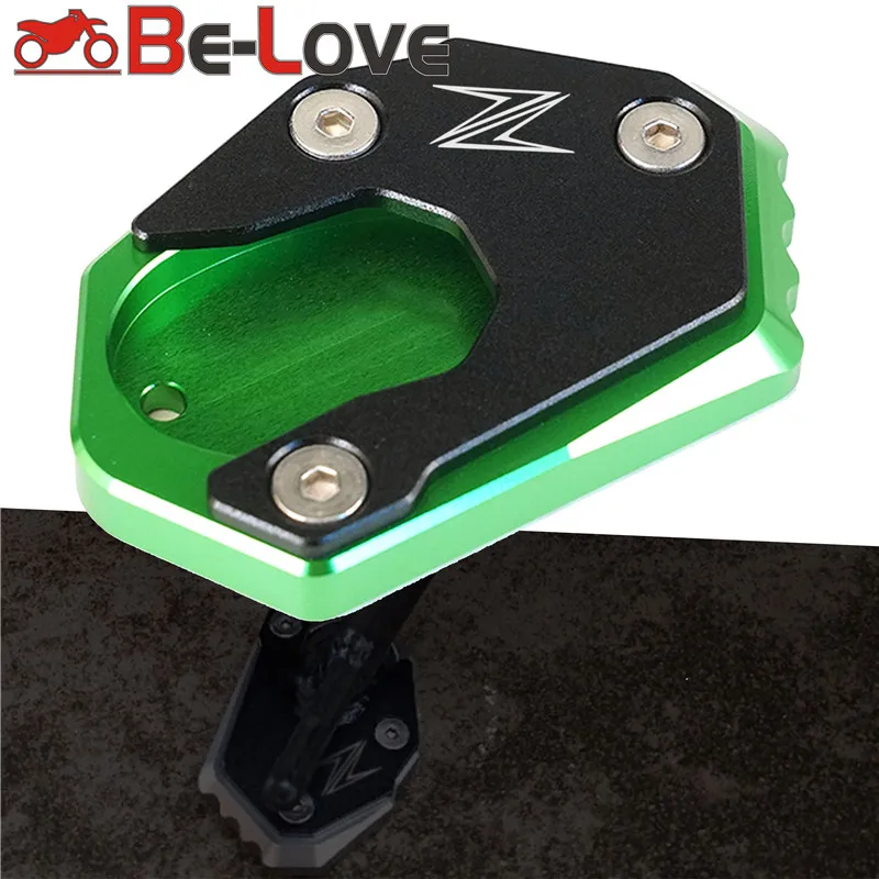 

2021 For Kawasaki ER-6N ER6N Z650 Z900 Z900RS Z1000 Z1000SX Motorcycle CNC Kickstand Plate Extension Pad Stand Enlarger Plate