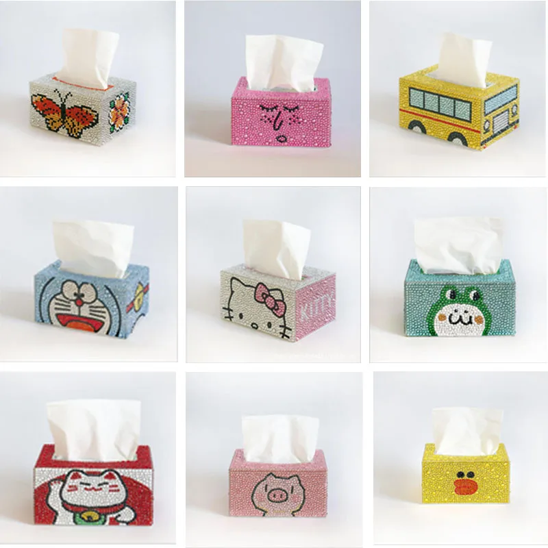 Алмазная живопись особой формы искусственная коробка для салфеток хранения