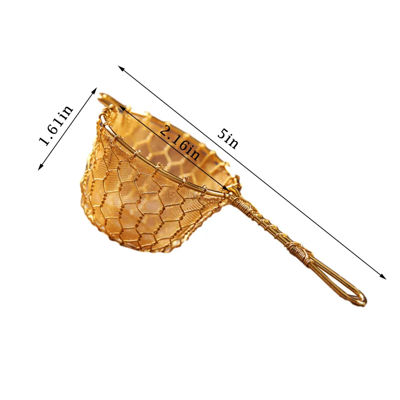 

Pure Copper Mesh Tea Set Metal Cup Filter Filter Coffee Filter Mesh With Handle Replacement Filter Basket Coffee Accessories