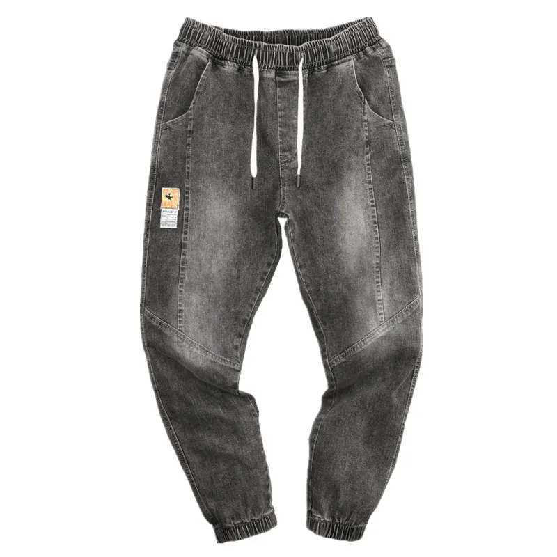 Trendy Brand Small Feet Jeans Men's Fashion Nine-point Harlan Casual Long Pants Baggy Jeans Spring and Autumn Cargo Jeans