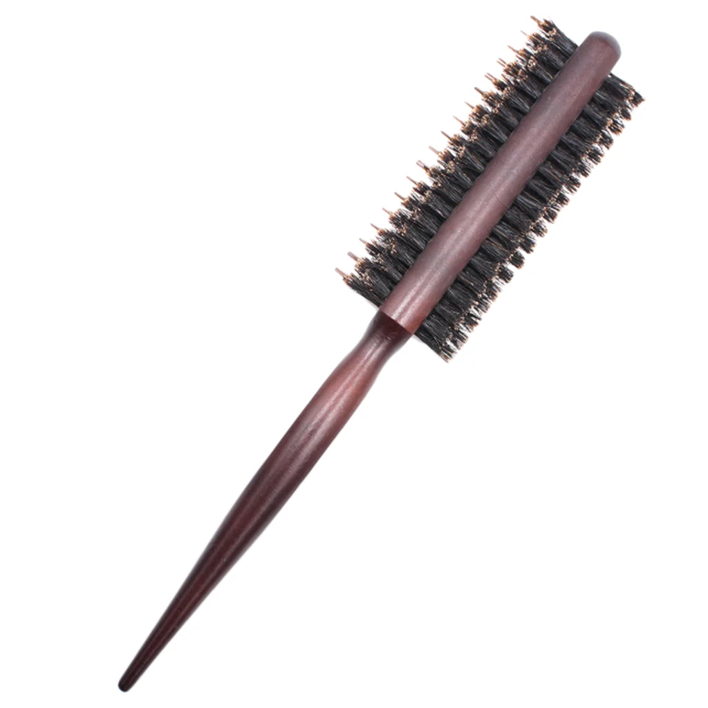 

Salon Styling Three Row Rat Tail Teasing Hairbrush Comb with Wooden Handle