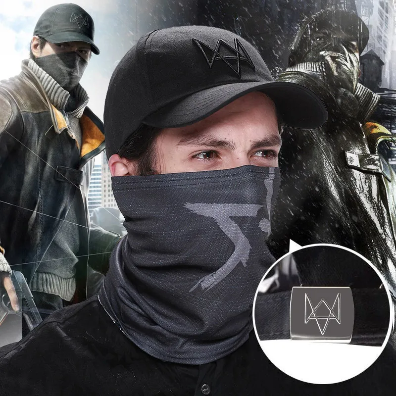 Игра Watch Dogs Aiden Pearce черная шляпа маска косплей реквизит аксессуары шарф Хэллоуин