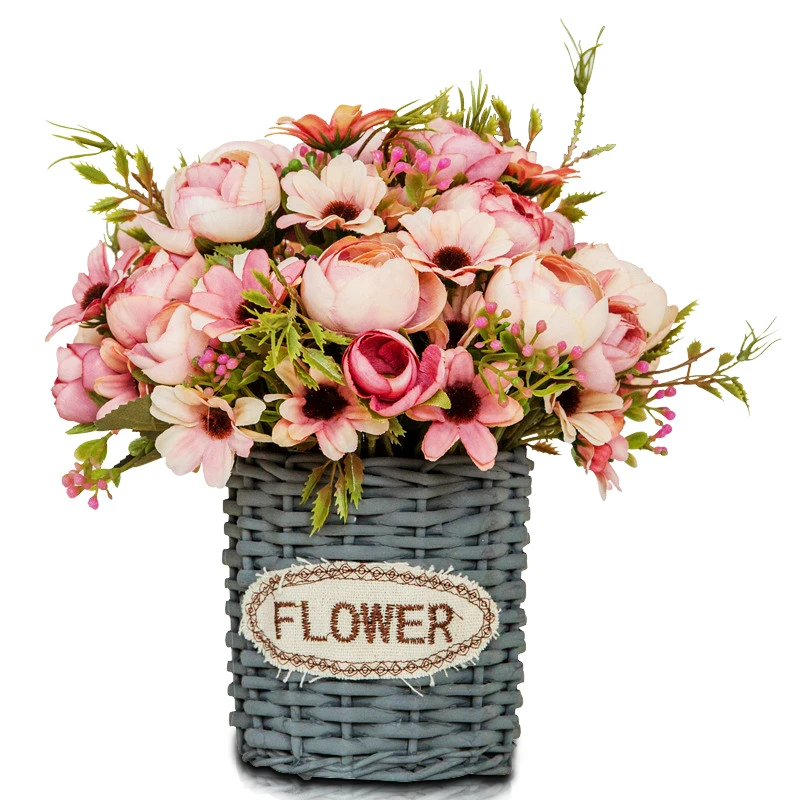 Искусственные цветы букет Шелковый Пион Роза свадебное украшение цветок