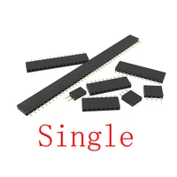 1020pcs 2p40 pin pitch 2 54 mm straight single row female socket pcb board pin header strip connector for arduino