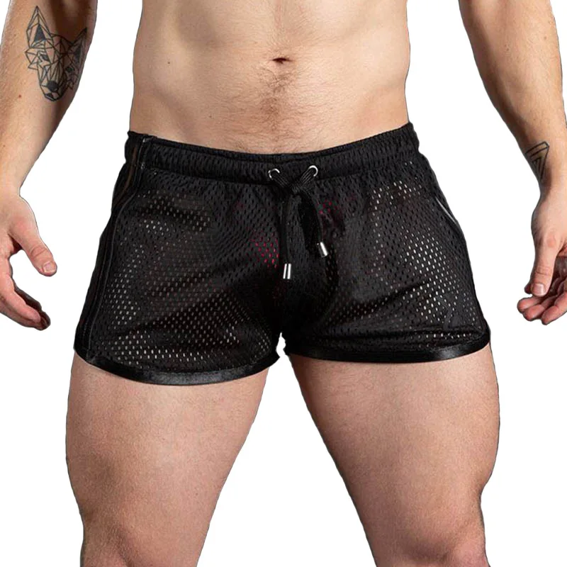 

Men Summer Running Shorts Sports mesh Jogging Fitness Shorts Quick Dry Breathable Men Soccer SportShort Bottoms Sportswear 2021