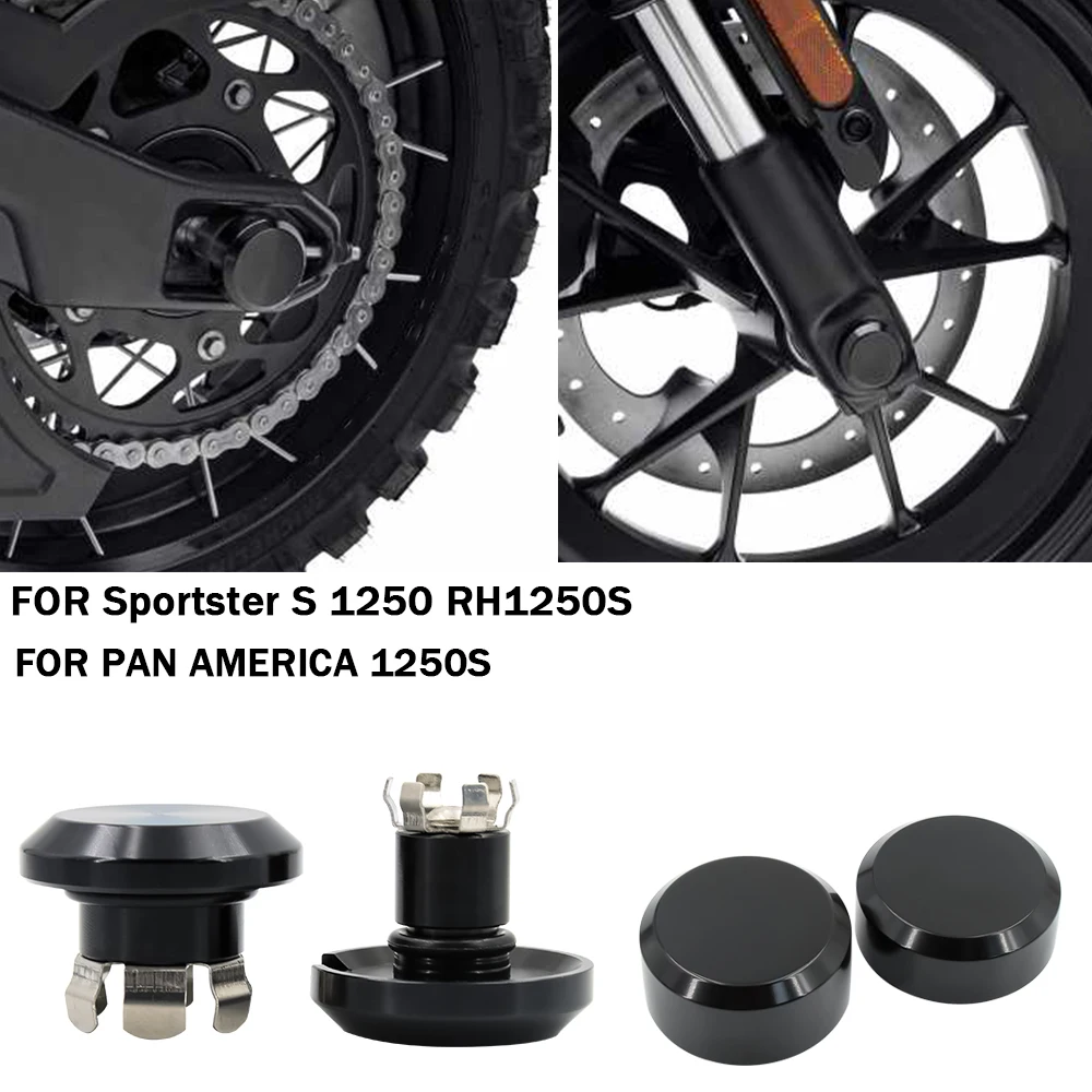 

For Sportster S 1250 RH1250 S PAN AMERICA 1250 S PA1250 2021 2022 New Motorcycle Front And Rear Axle Nut Covers Flat Bolt Cap