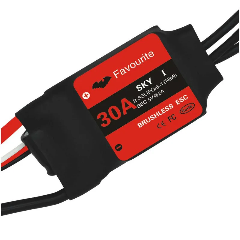 

FVT SKY 2S-3S 30A Brushless ESC Electric Speed Controller For RC Drone