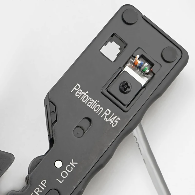 

Multifunctional Seven-Type Through-Hole Crystal Head 6P8P Wire Stripping Network Tool Crimping Wire Network Cable Pliers