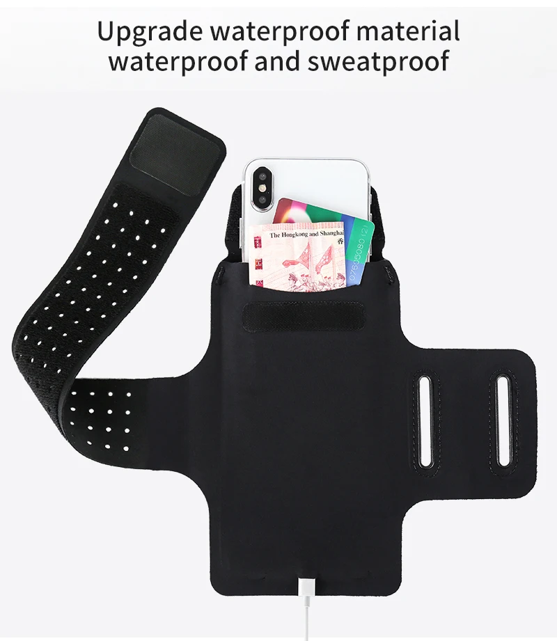 Haissky водонепроницаемый спортивный нарукавник для iPhone 11 11 Pro Max X 6 7 8 Plus 6,7 дюймов Универсальный нарукавный чехол для samsung S10 A70 A50
