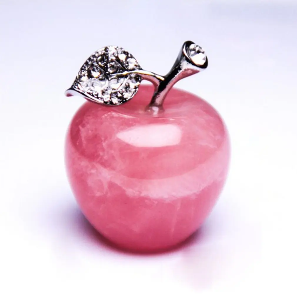 

1PC natural rose quartz pink apple can be used for couple decorations home home decoration study room decoration DIY gift