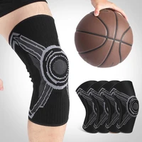 1pc knitting knee support brace soft anti collision t shape spring support knee brace for playing basketball