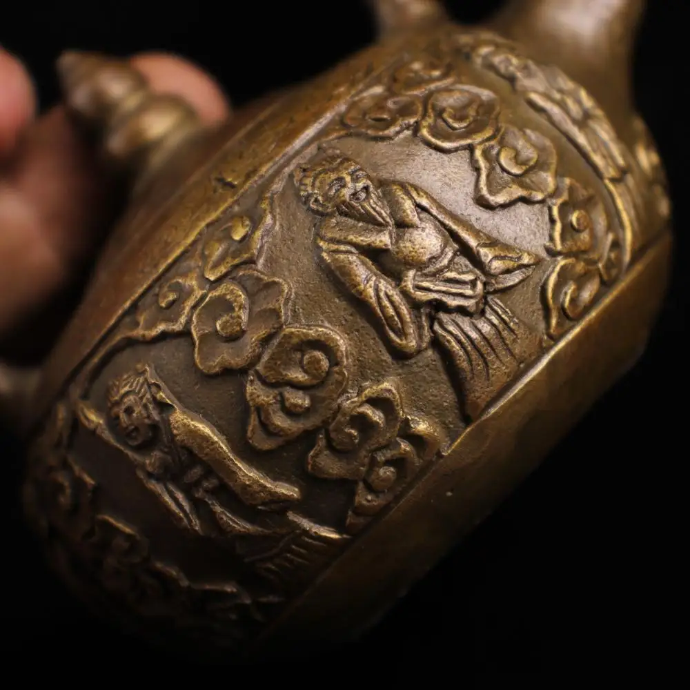 

wedding decoration China Collected White Copper Collected Pure Copper Pure Copper Handmade Eight Immortals Pattern flagon kettle