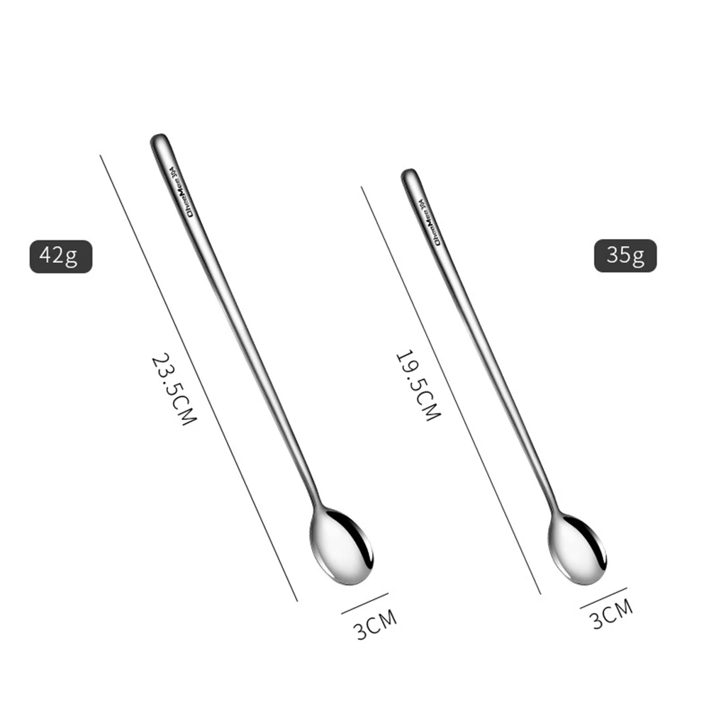 

1PC Creative Long Handle Stirring Spoon Coffee Spoon Dessert Honey Excavator Bar Mixing Spoon Kitchen Accessories Bar tools