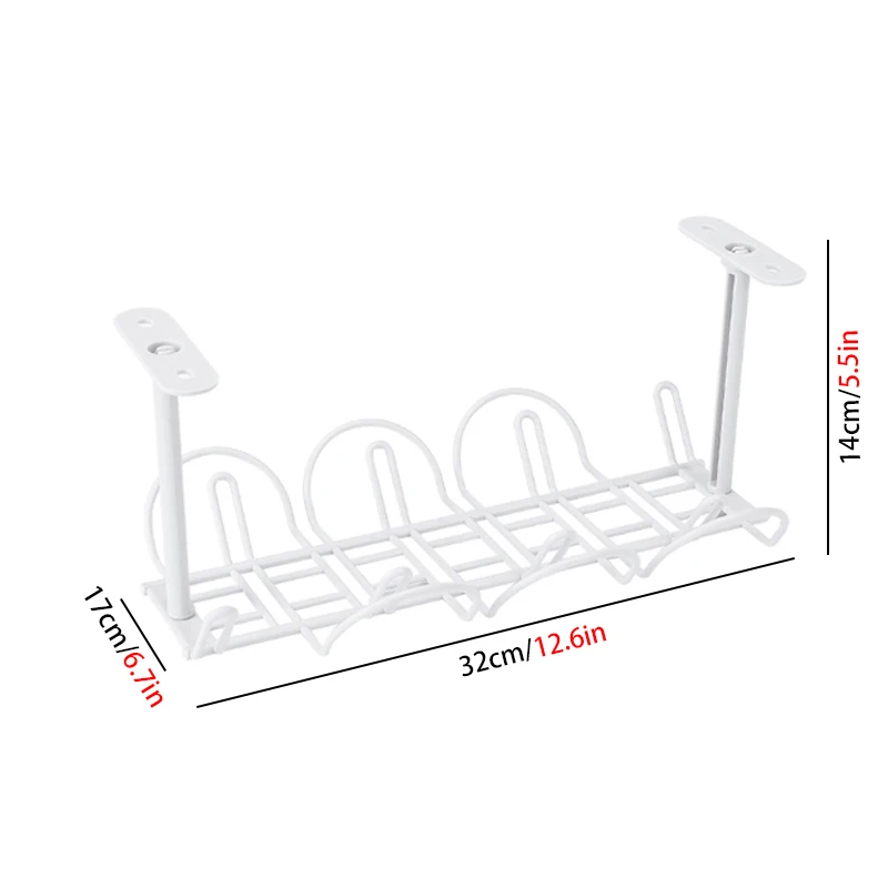 

Power Cord Under the Desk Rack Drag Line Compartment Hanging Basket Layered Rack Power Cord Storage Rack