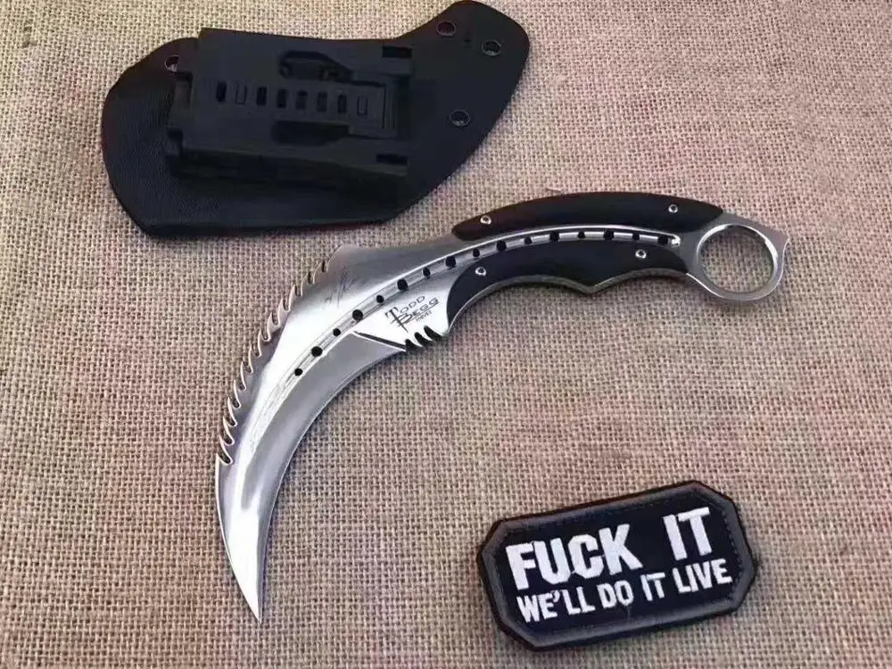 100 Фиксированный нож Karambit 9cr18mov лезвие сталь+ G10 Ручка Открытый Отдых тактические охотничьи ножи утилита выживания EDC ручной инструмент - Цвет: 100