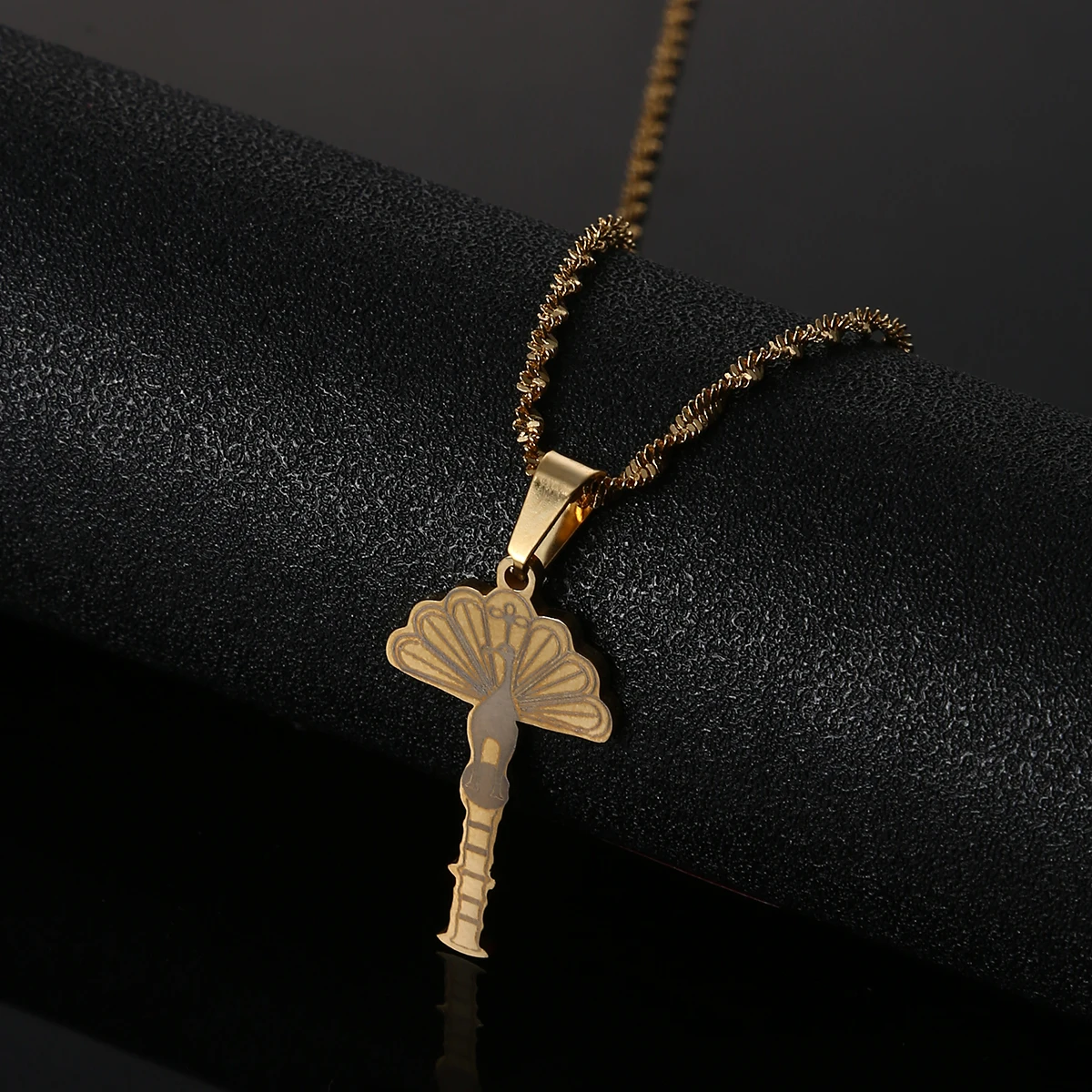 

Gold Plated Yezidi Lalish Pendant Necklaces Holiest Temple Of The Yazidis Peacock Animal Jewelry For Women