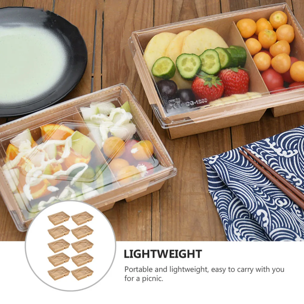 

20 Pcs Popcorn Cases Snack Boxes Disposable Sandwich Trays with Lids (Brown)