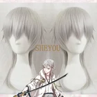 Парик Touken Ranbu Online цуриуру кунинага Косплей Аниме психопроигрыватель макисима шоуго термостойкие парики для волос + шапочка для парика