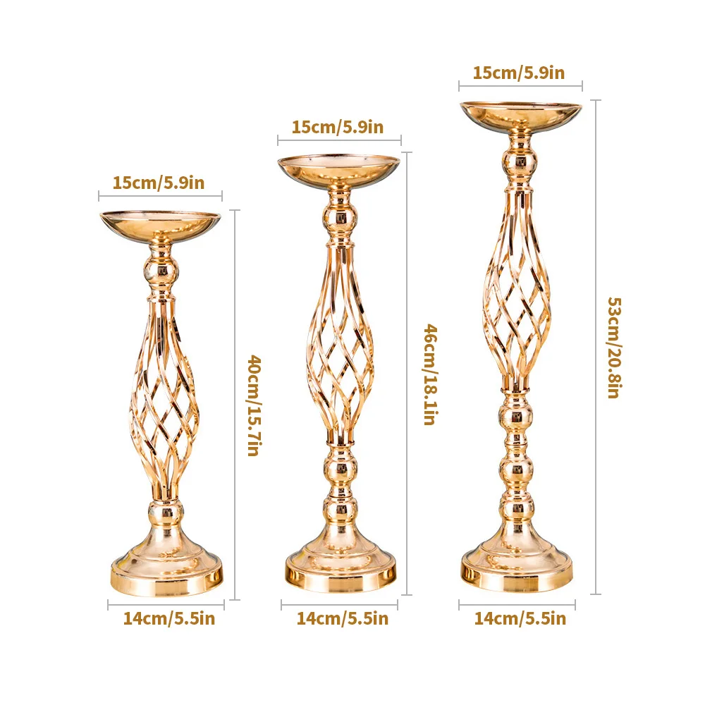 European Metal Candle Holder Golden Hollow Thread Candlestick Wedding Decoration Bar Party Living Room Home | Дом и сад