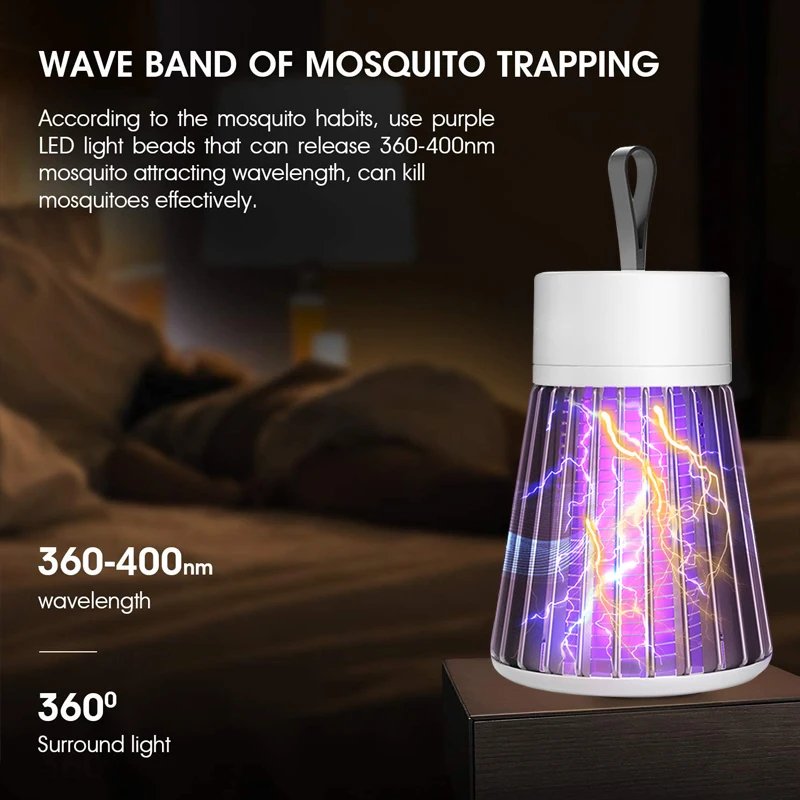 Электрическая лампа-ловушка для комаров Перезаряжаемый USB светильник